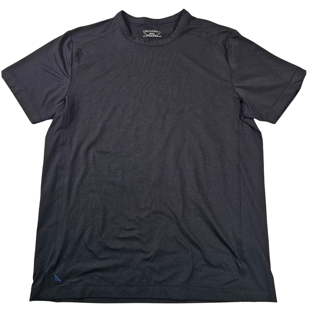 UNTUCKit Mens Small Black Short Sleeve Performance T-Shirt Stretch Crewneck